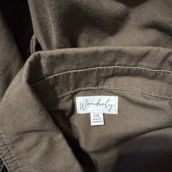 Wonderly OLIVE GREEN SHIRT/JACKET VERY NICE!! 2X plus. #V - Picture 8 of 9
